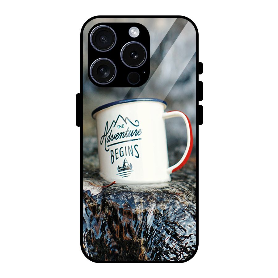 Adventure Begins Glass Back Case for iPhone 15 Pro