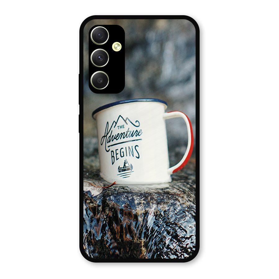 Adventure Begins Metal Back Case for Galaxy A34