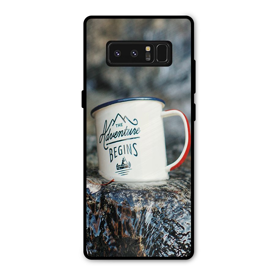 Adventure Begins Metal Back Case for Galaxy Note 8