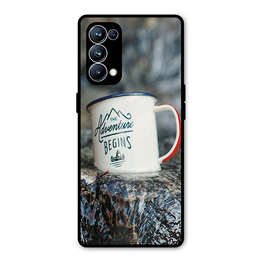 Adventure Begins Metal Back Case for Oppo Reno5 Pro 5G