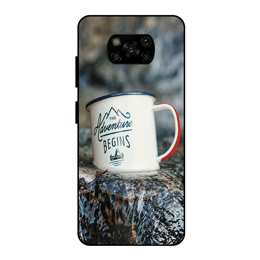 Adventure Begins Metal Back Case for Poco X3