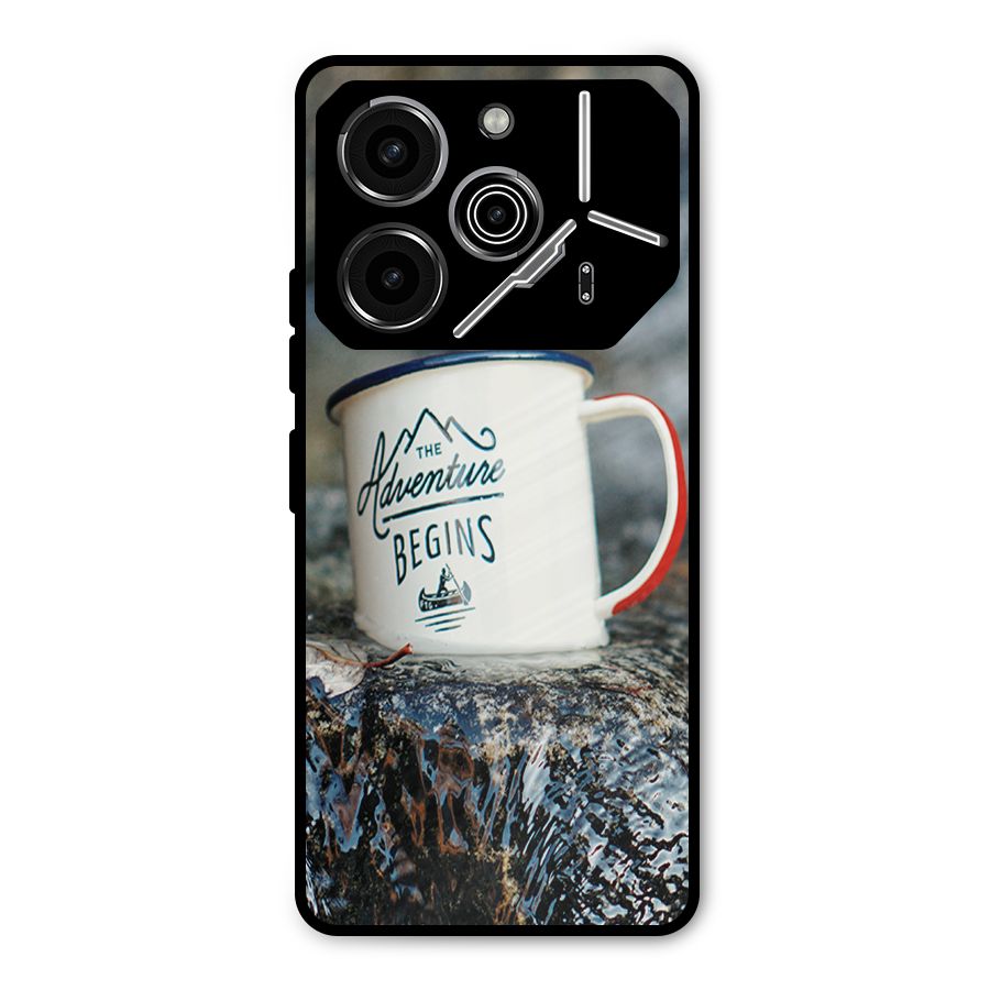 Adventure Begins Metal Back Case for Tecno Pova 6 Pro