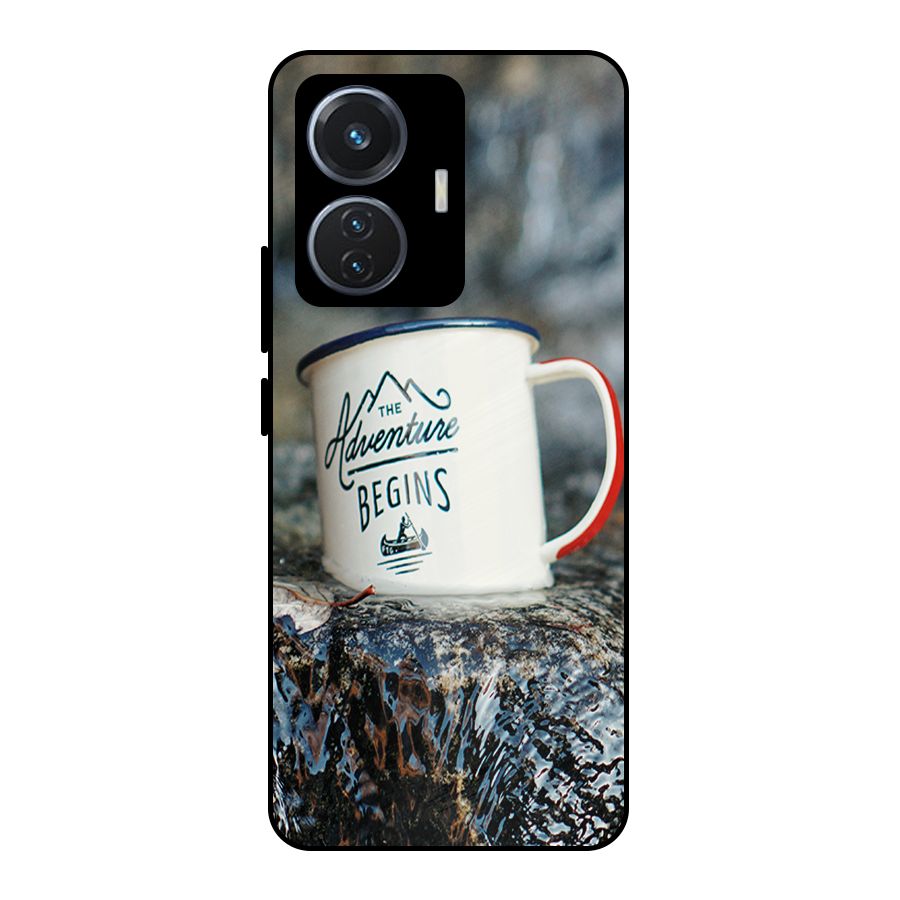 Adventure Begins Metal Back Case for Vivo T1 44W