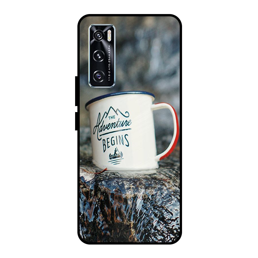 Adventure Begins Metal Back Case for Vivo V20 SE