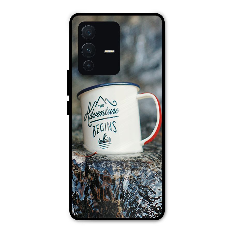 Adventure Begins Metal Back Case for Vivo V23 Pro