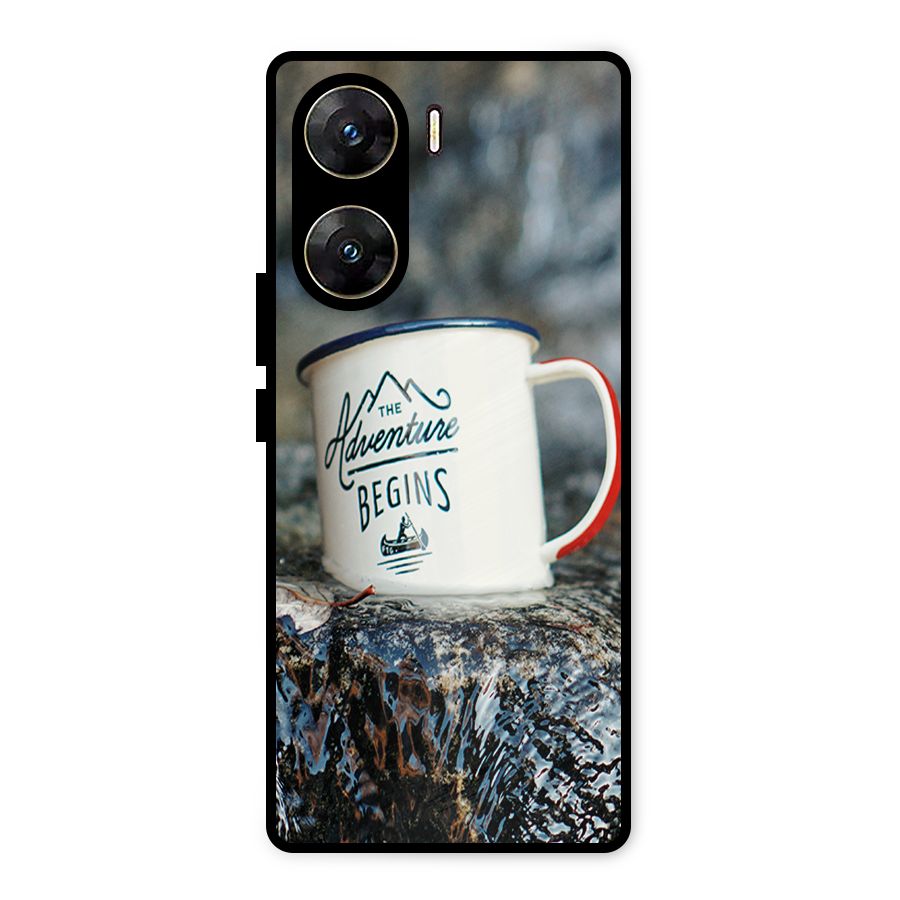 Adventure Begins Metal Back Case for Vivo V29e