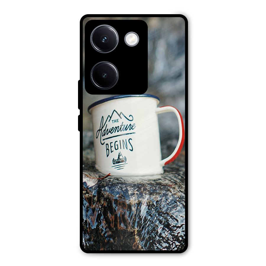 Adventure Begins Metal Back Case for Vivo Y300 Plus