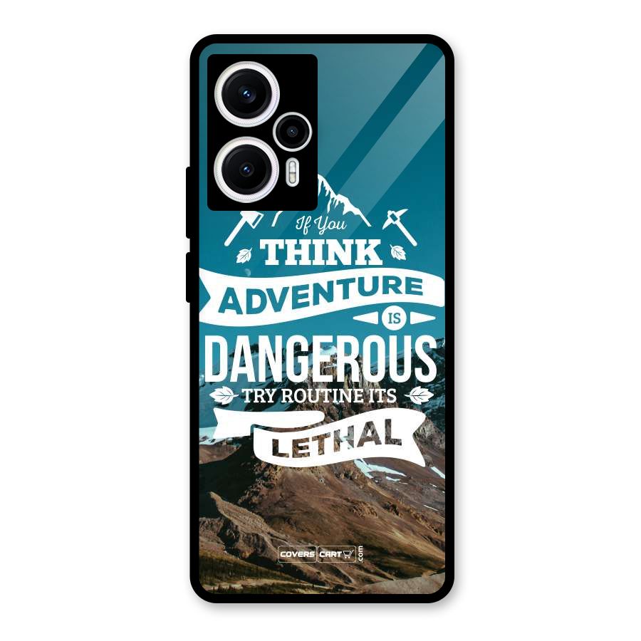 Adventure Dangerous Lethal Glass Back Case for Poco F5