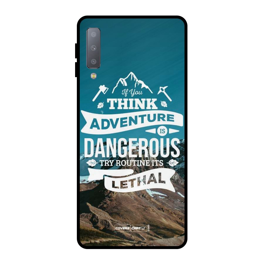 Adventure Dangerous Lethal Metal Back Case for Galaxy A7 (2018)