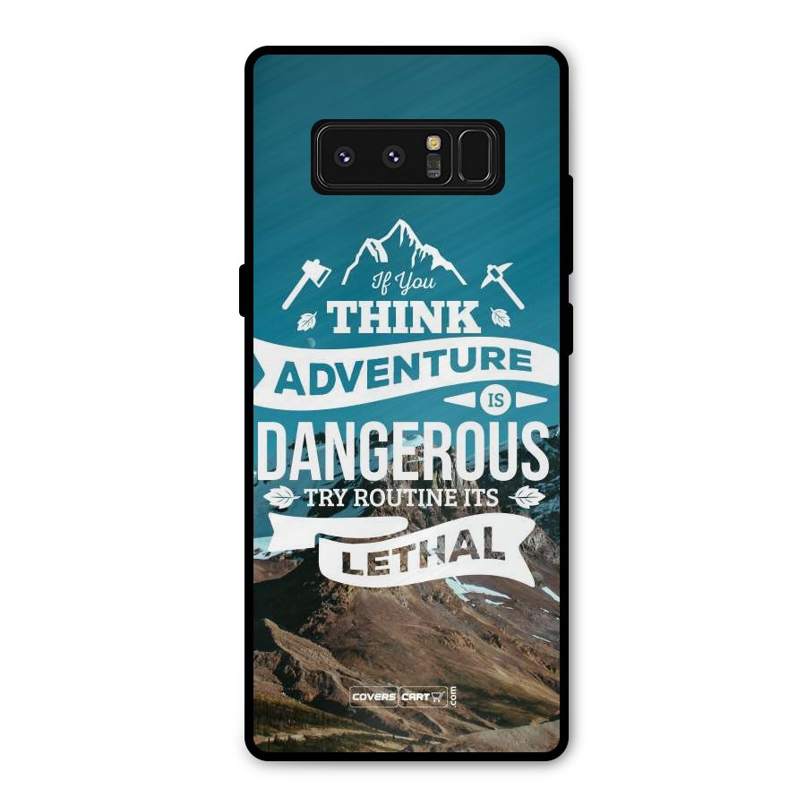 Adventure Dangerous Lethal Metal Back Case for Galaxy Note 8