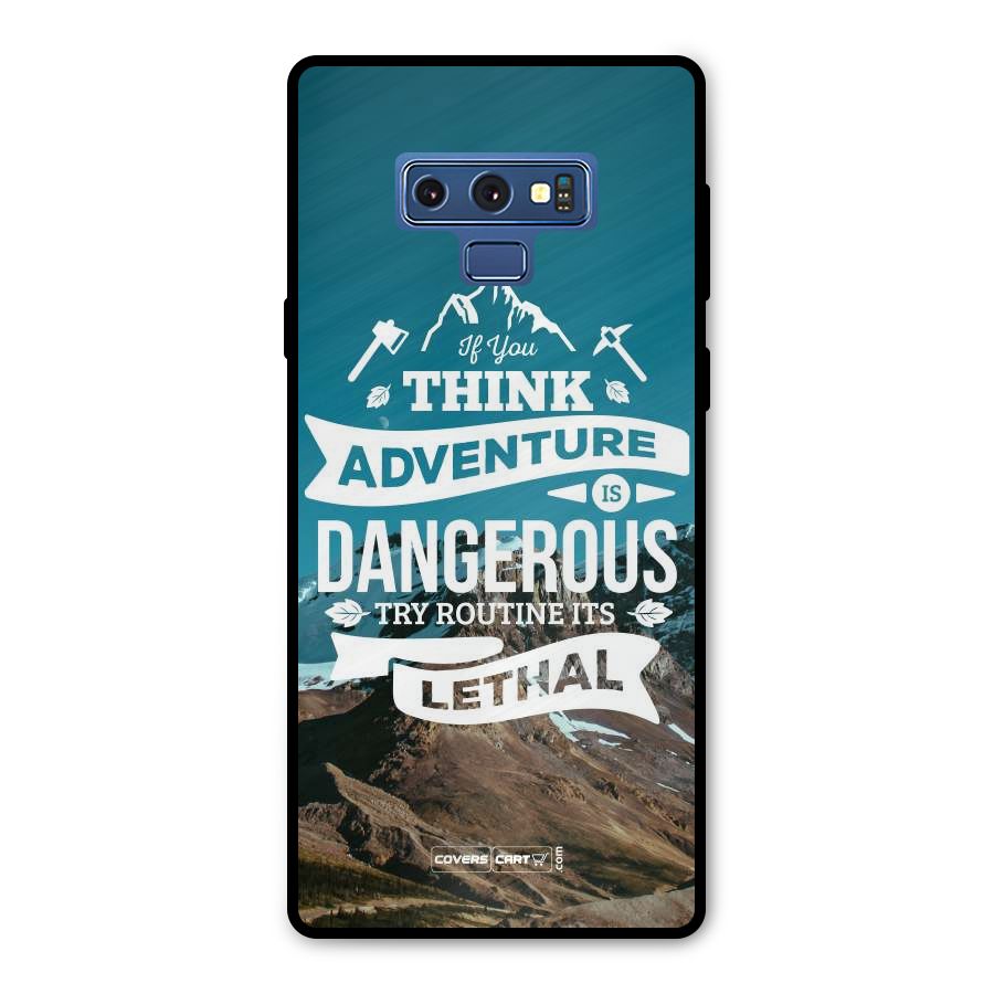 Adventure Dangerous Lethal Metal Back Case for Galaxy Note 9