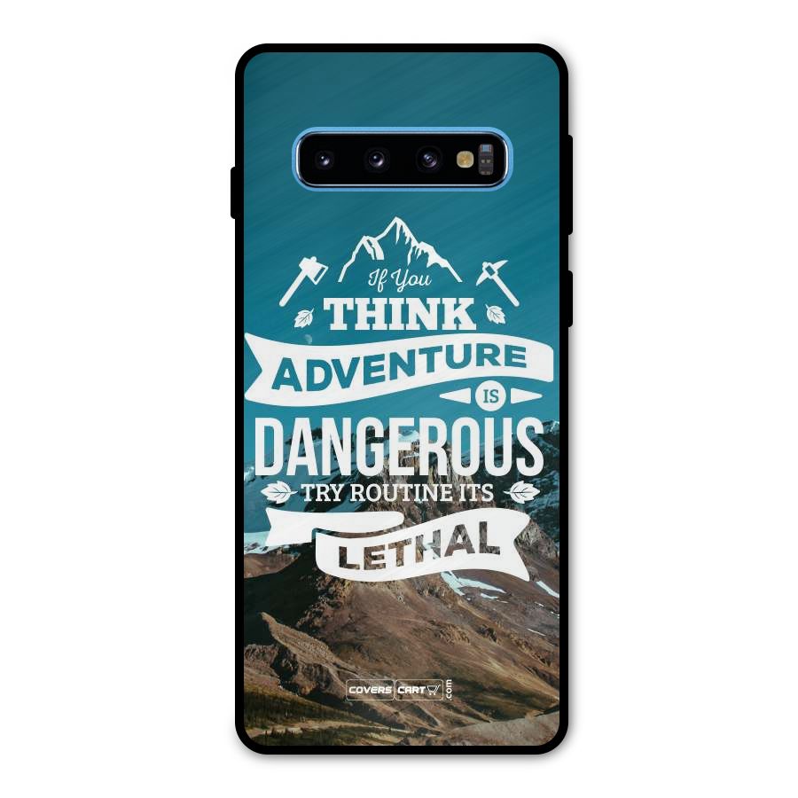 Adventure Dangerous Lethal Metal Back Case for Galaxy S10