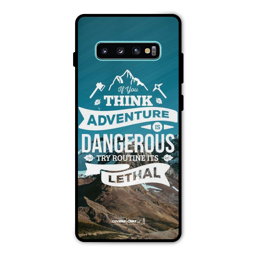 Adventure Dangerous Lethal Metal Back Case for Galaxy S10 Plus