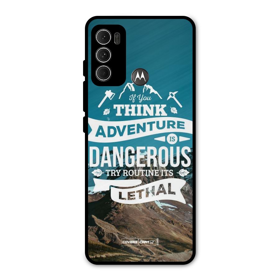 Adventure Dangerous Lethal Metal Back Case for Moto G60