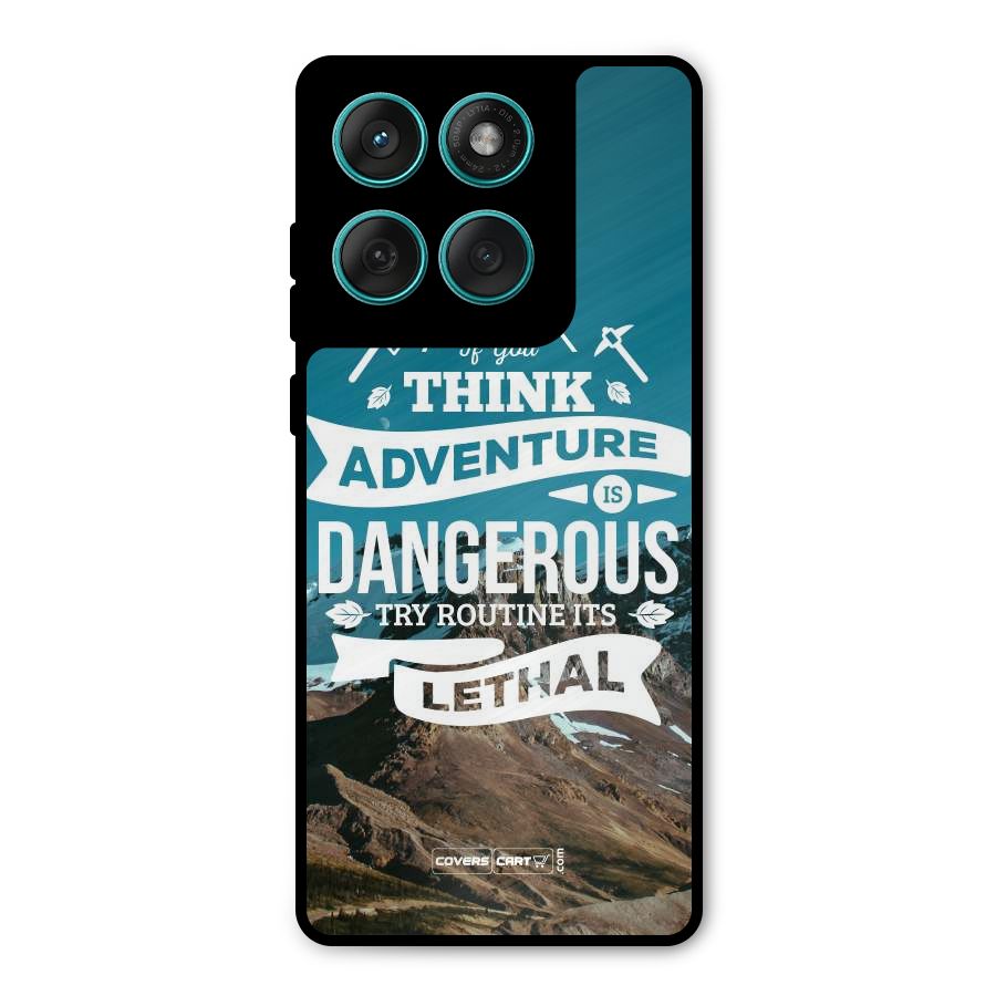Adventure Dangerous Lethal Metal Back Case for Motorola Edge 60