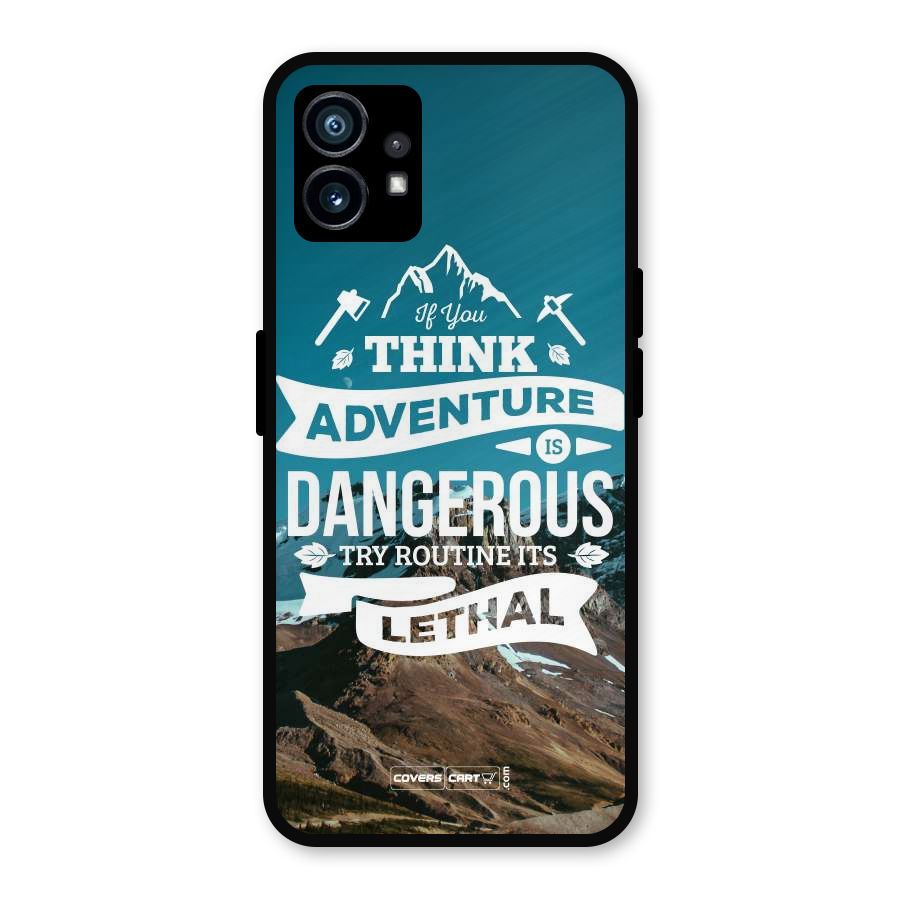 Adventure Dangerous Lethal Metal Back Case for Nothing Phone 1