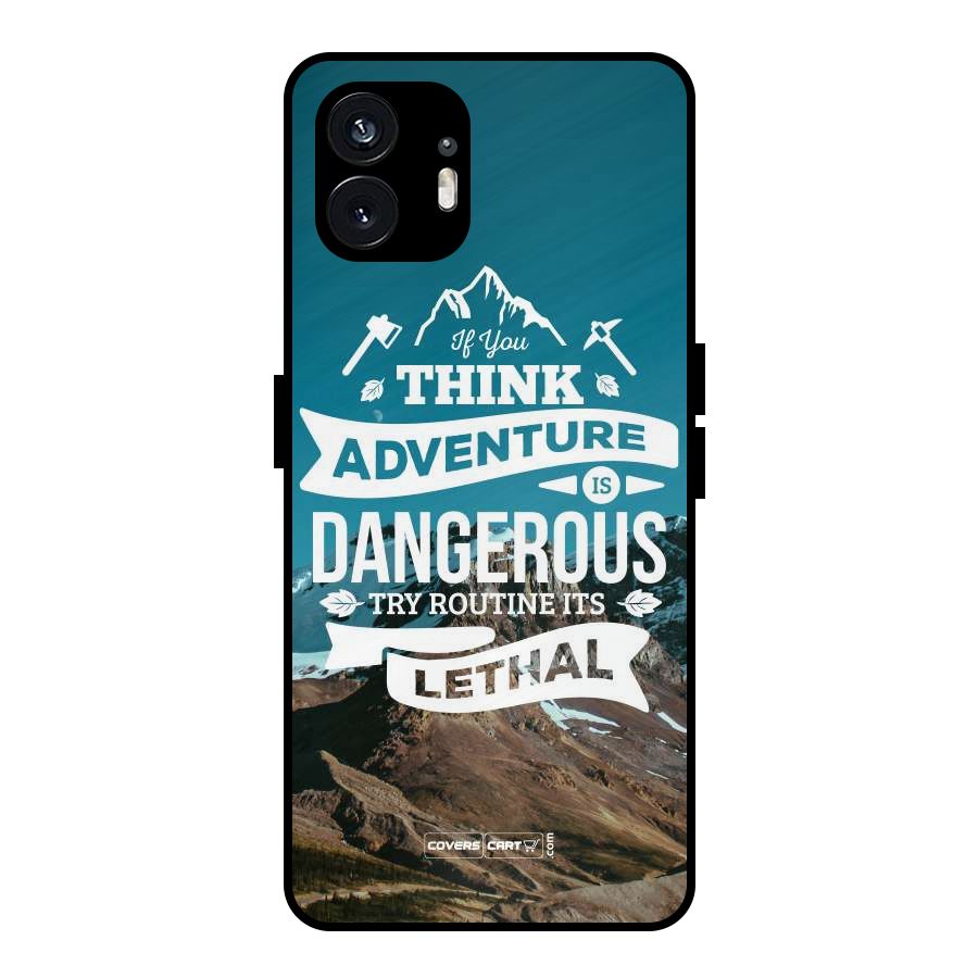 Adventure Dangerous Lethal Metal Back Case for Nothing Phone 2