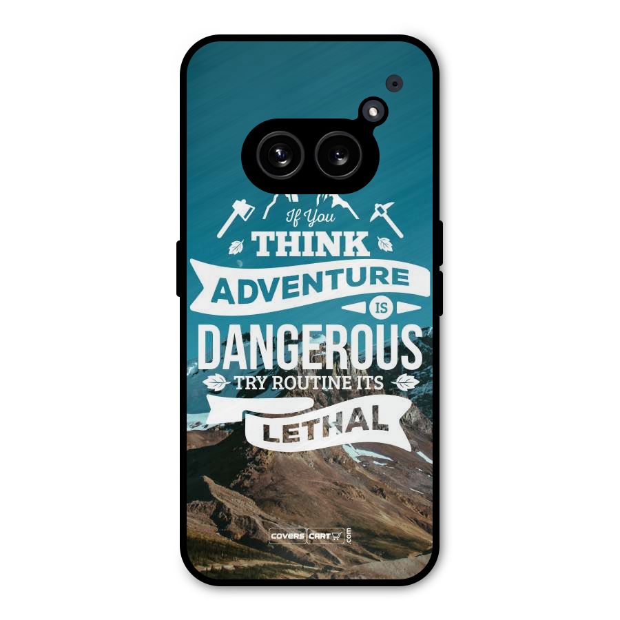 Adventure Dangerous Lethal Metal Back Case for Nothing Phone 2a Plus