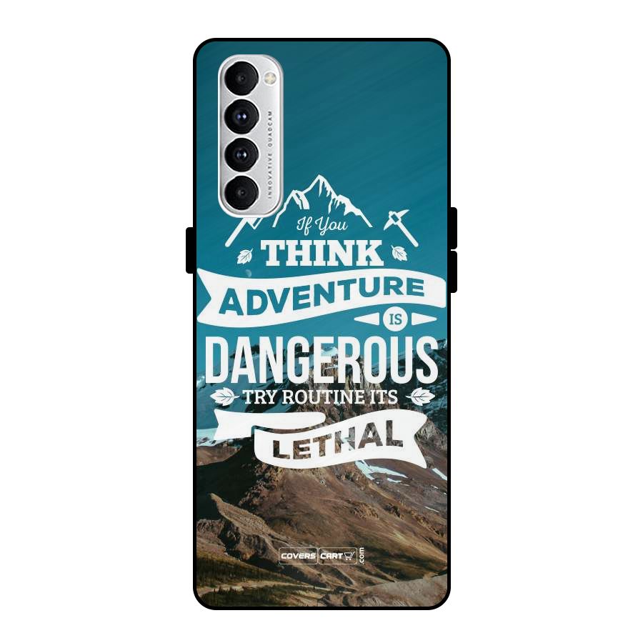 Adventure Dangerous Lethal Metal Back Case for Oppo Reno4 Pro