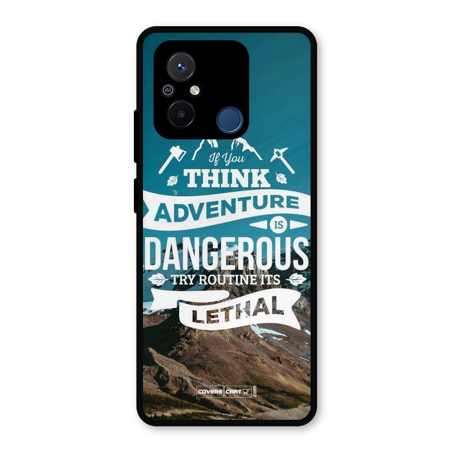 Adventure Dangerous Lethal Metal Back Case for Poco C55