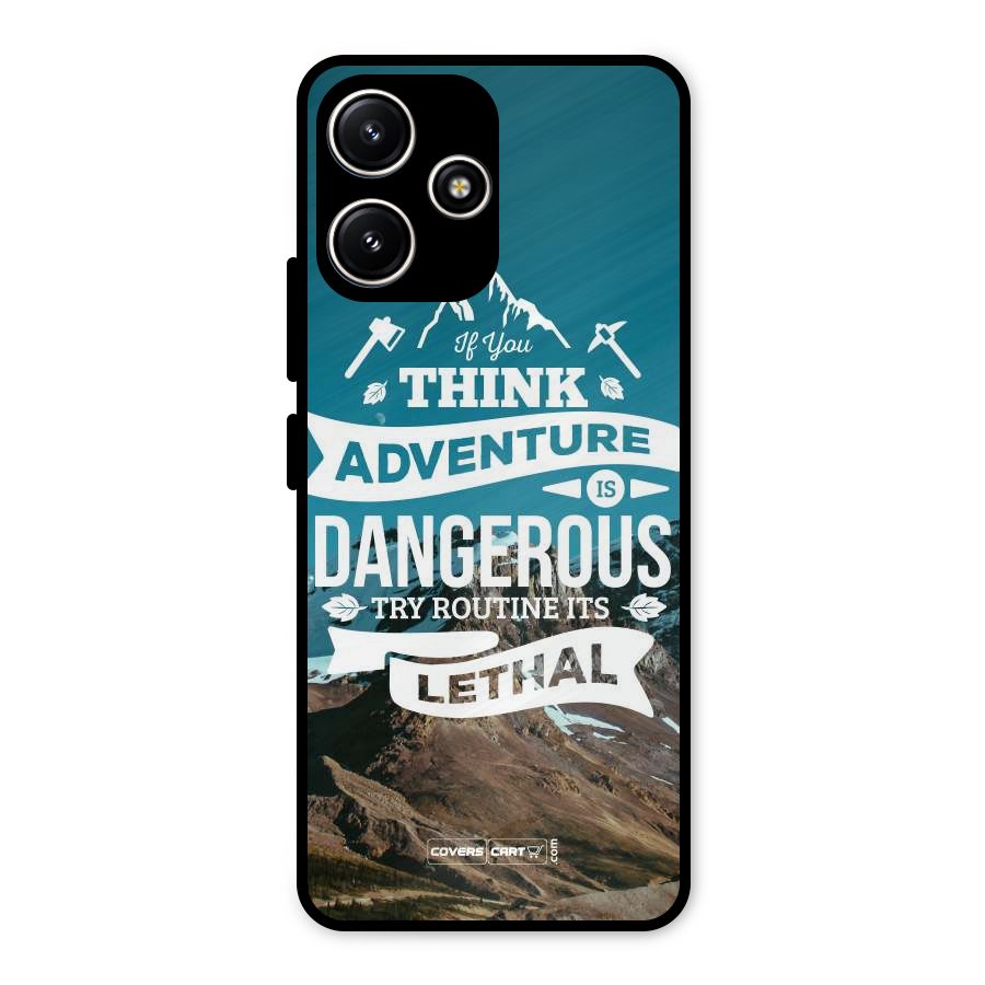 Adventure Dangerous Lethal Metal Back Case for Poco M6 Pro