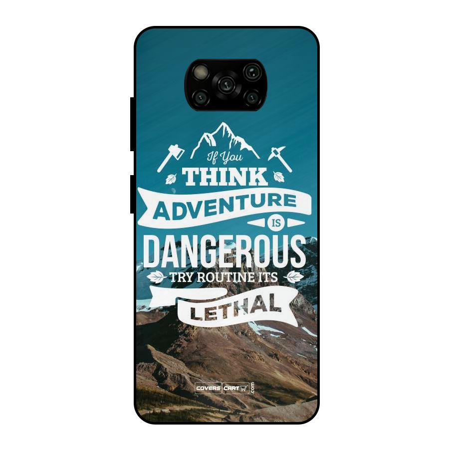 Adventure Dangerous Lethal Metal Back Case for Poco X3