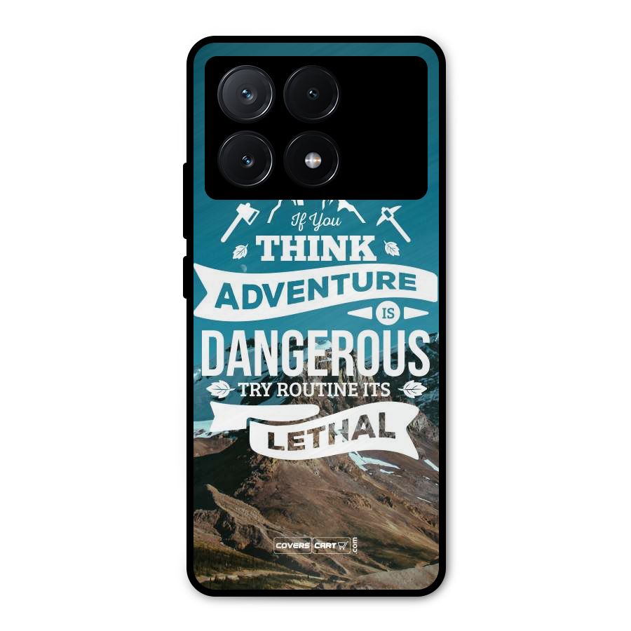 Adventure Dangerous Lethal Metal Back Case for Poco X6 Pro