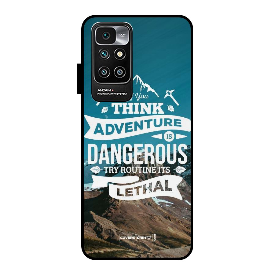 Adventure Dangerous Lethal Metal Back Case for Redmi 10 Prime