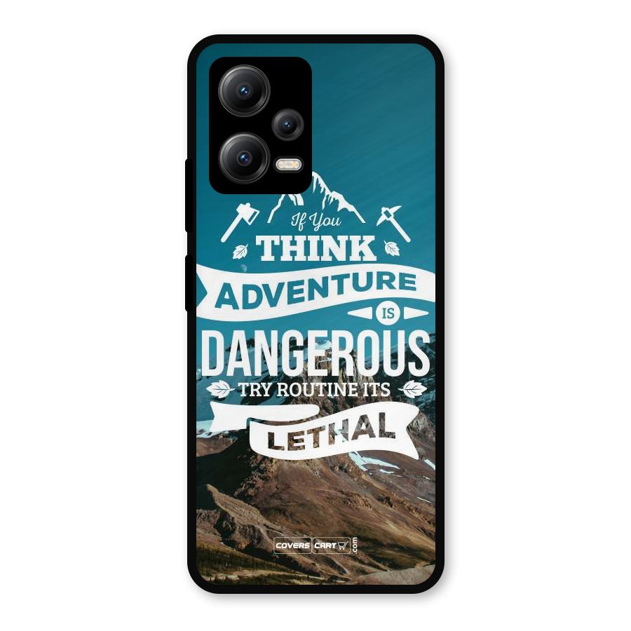 Adventure Dangerous Lethal Metal Back Case for Redmi Note 12 5G