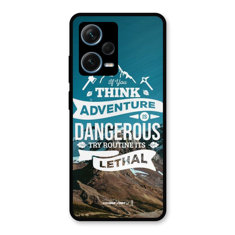 Adventure Dangerous Lethal Metal Back Case for Redmi Note 12 Pro Plus 5G