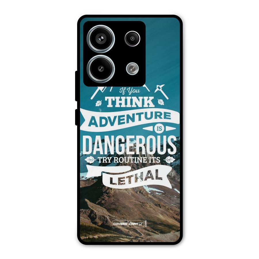 Adventure Dangerous Lethal Metal Back Case for Redmi Note 13 Pro 5G