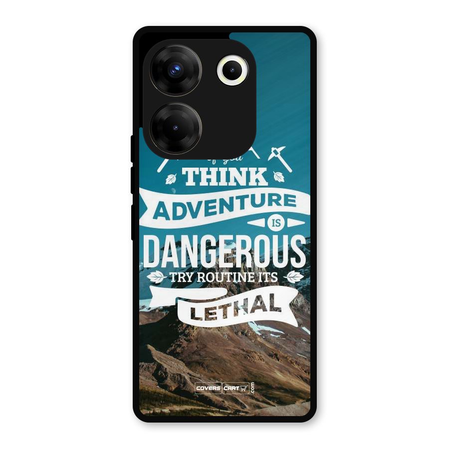 Adventure Dangerous Lethal Metal Back Case for Tecno Camon 20