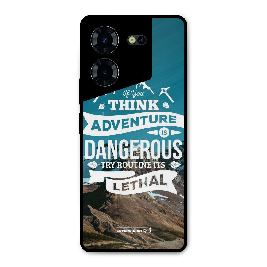 Adventure Dangerous Lethal Metal Back Case for Tecno Pova 5 Pro 5G