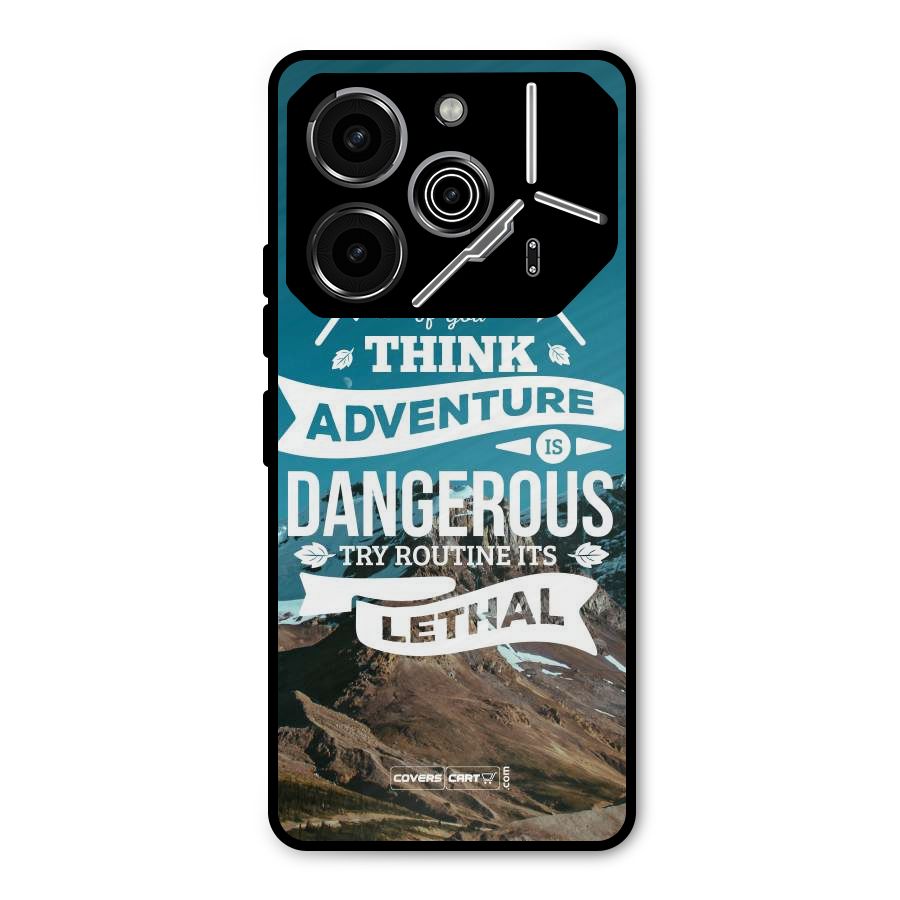 Adventure Dangerous Lethal Metal Back Case for Tecno Pova 6 Pro