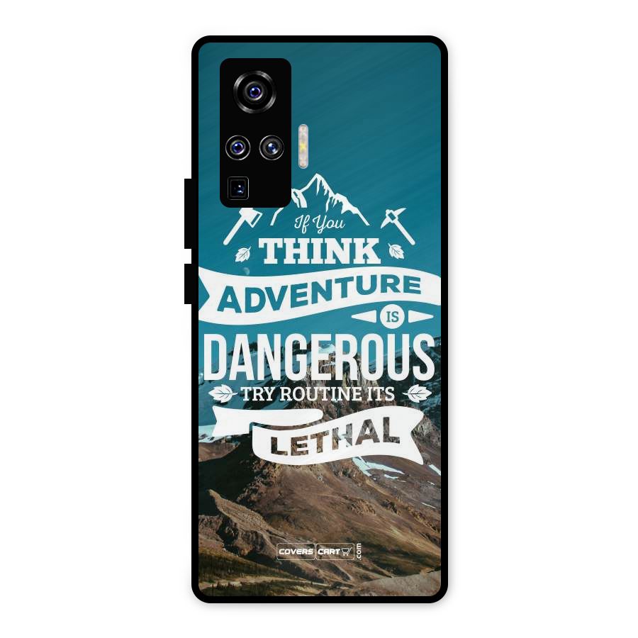 Adventure Dangerous Lethal Metal Back Case for Vivo X50 Pro