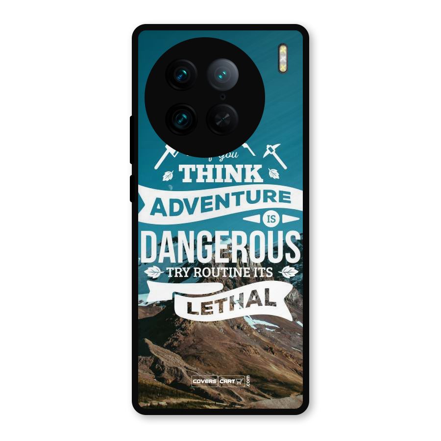 Adventure Dangerous Lethal Metal Back Case for Vivo X90 Pro