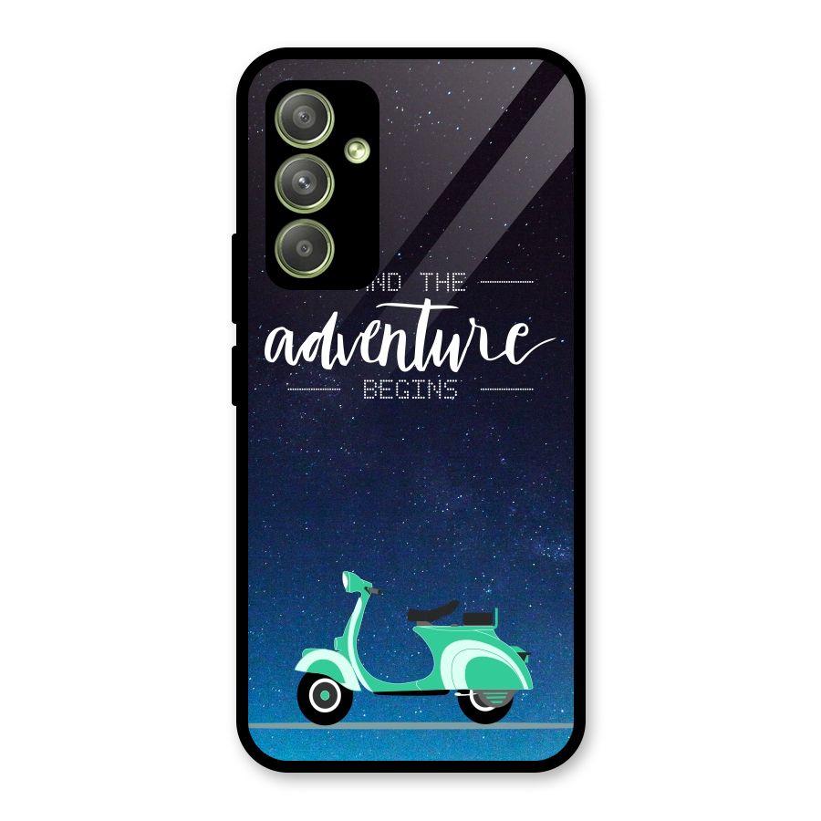 Adventure Scooter Glass Back Case for Galaxy A54