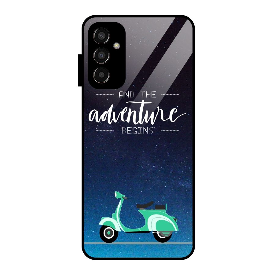 Adventure Scooter Glass Back Case for Galaxy F13