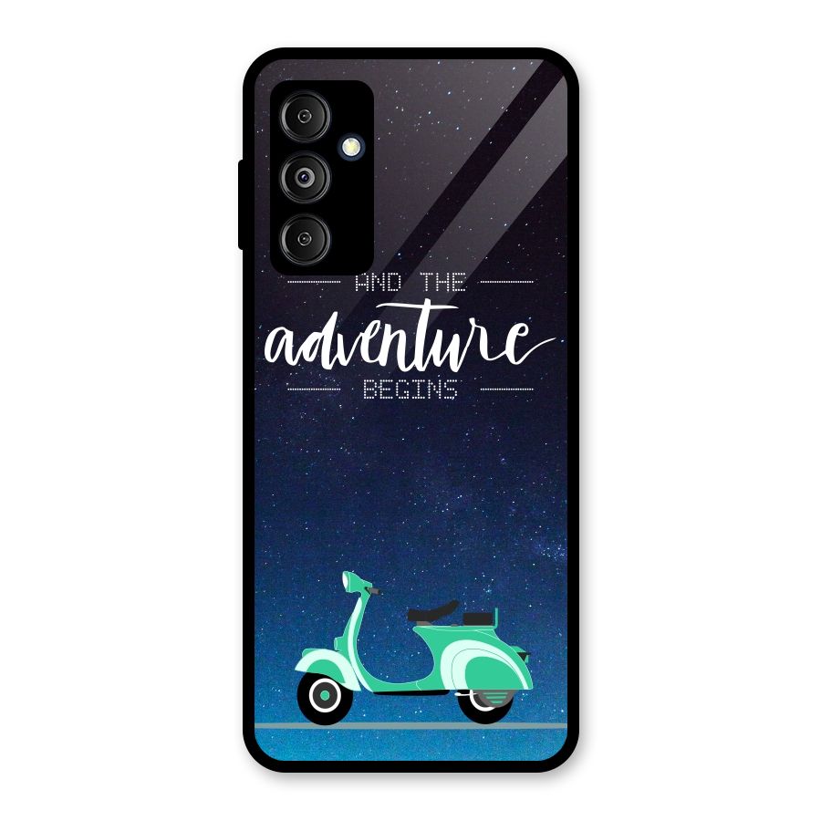 Adventure Scooter Glass Back Case for Galaxy M14 5G
