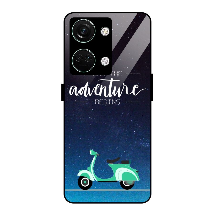 Adventure Scooter Glass Back Case for Oneplus Nord 3