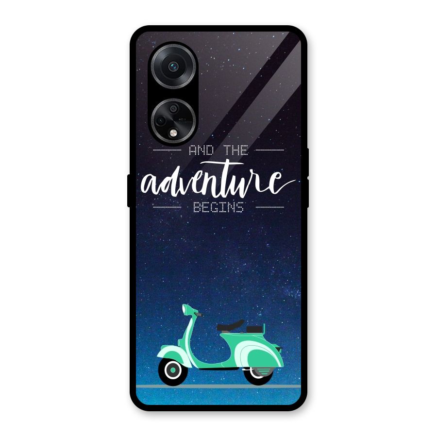 Adventure Scooter Glass Back Case for Oppo F23
