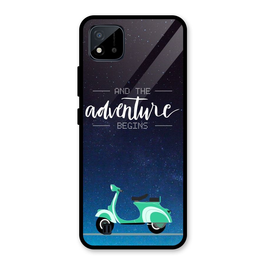 Adventure Scooter Glass Back Case for Realme C11 2021