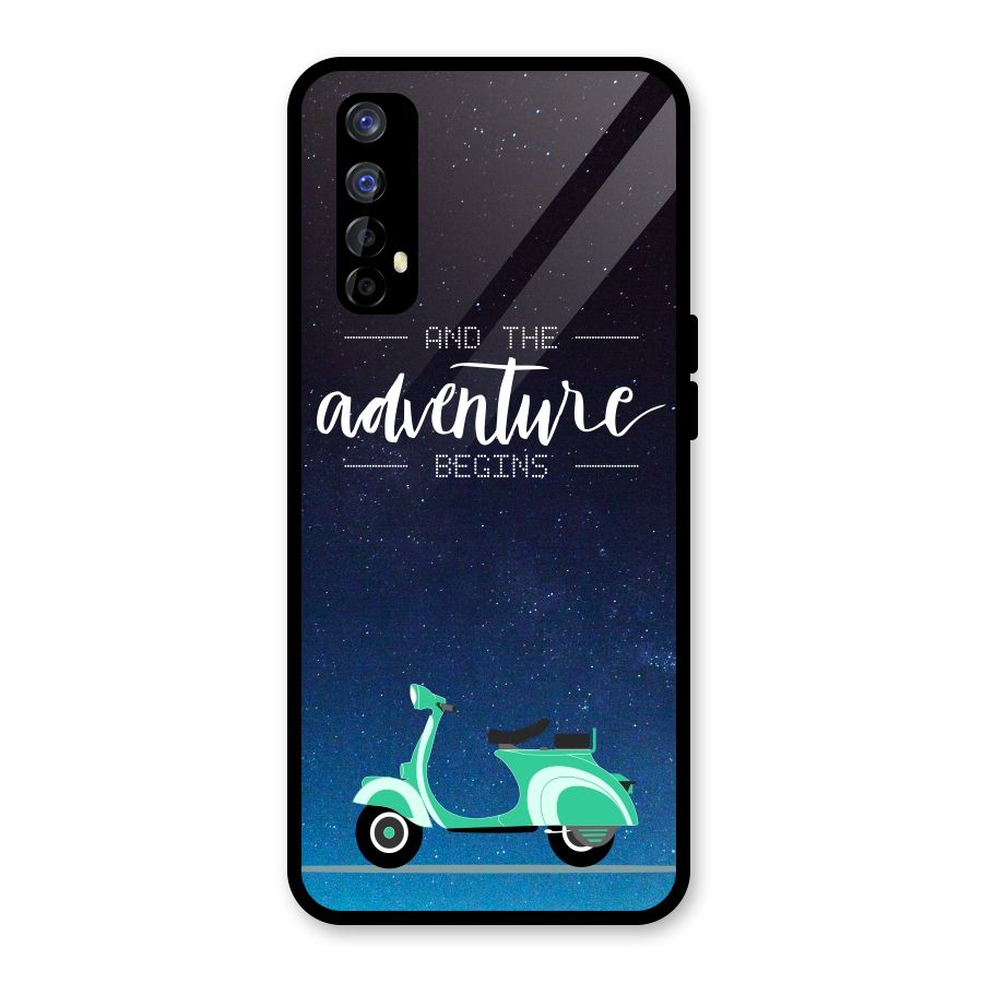 Adventure Scooter Glass Back Case for Realme Narzo 20 Pro