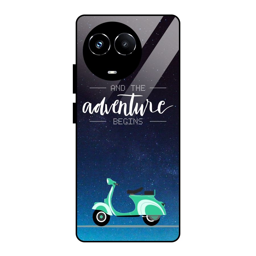 Adventure Scooter Glass Back Case for Realme Narzo 60X