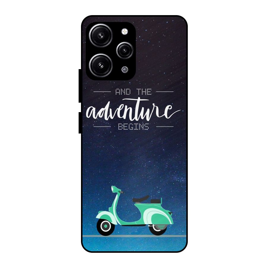 Adventure Scooter Glass Back Case for Redmi 12 4G