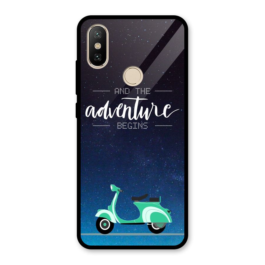 Adventure Scooter Glass Back Case for Redmi A2