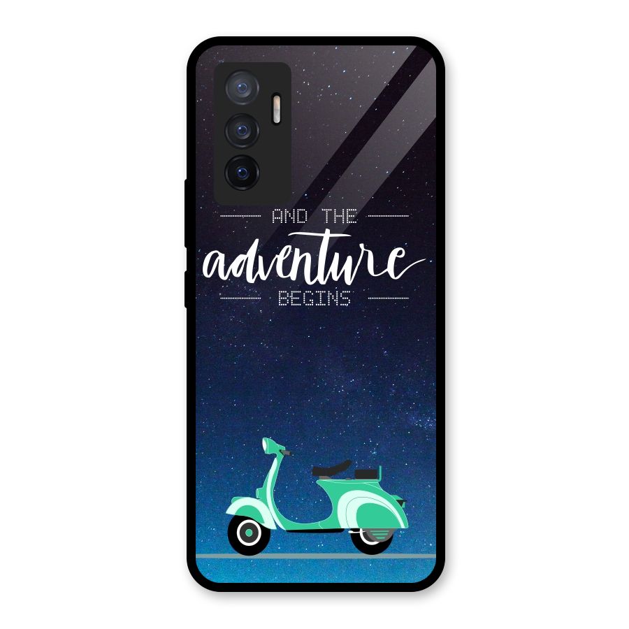 Adventure Scooter Glass Back Case for Vivo V23e