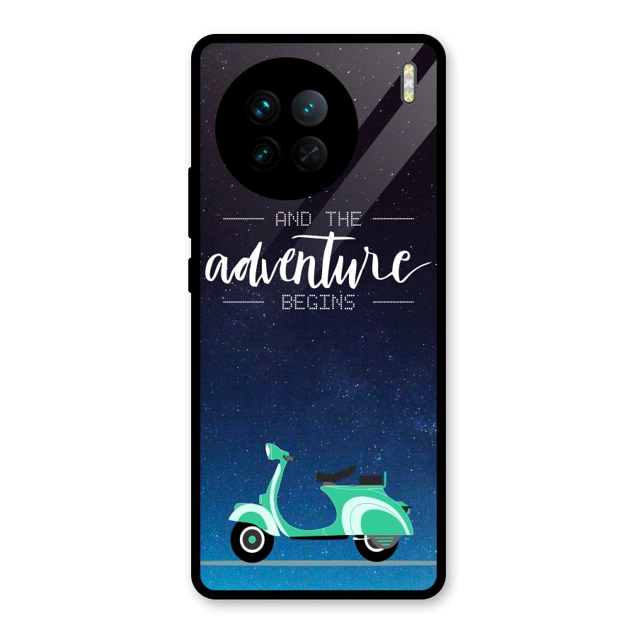 Adventure Scooter Glass Back Case for Vivo X90