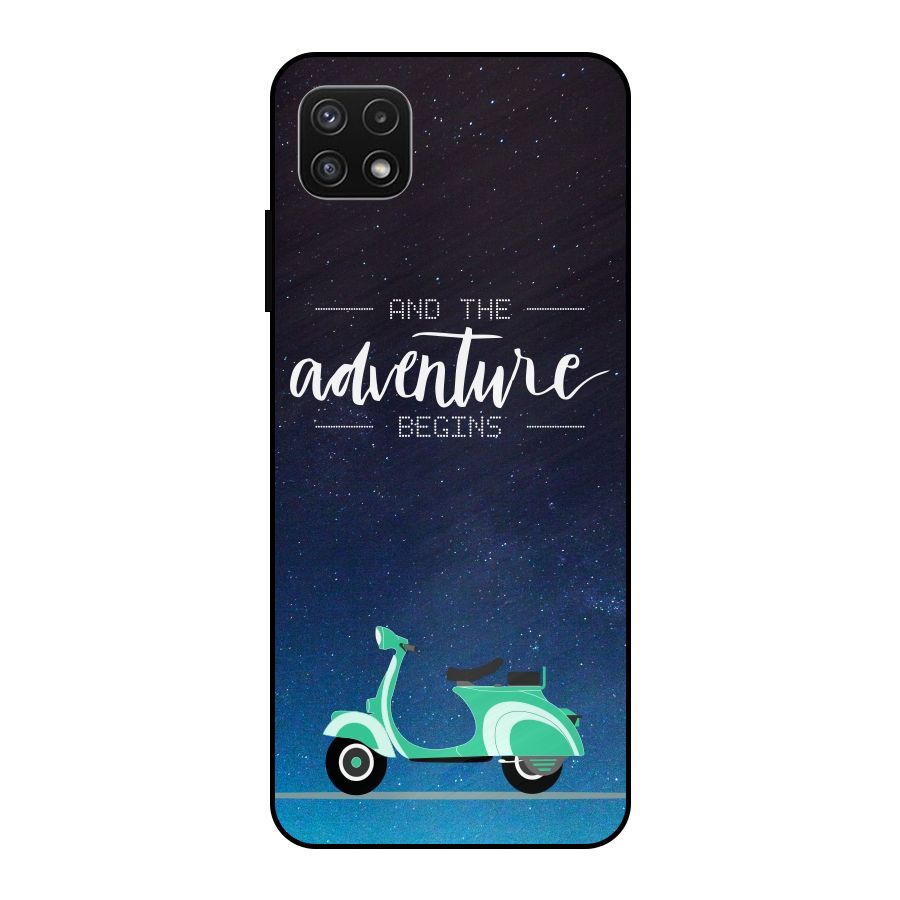 Adventure Scooter Metal Back Case for Galaxy A22 5G
