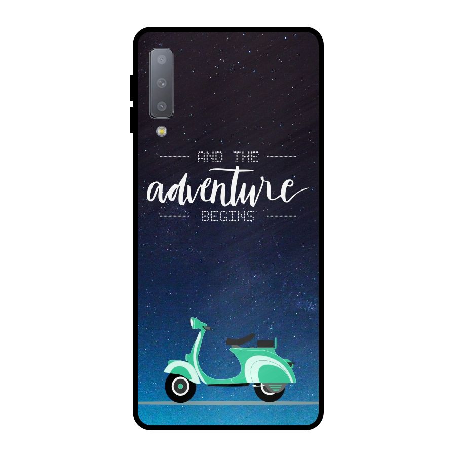 Adventure Scooter Metal Back Case for Galaxy A7 (2018)